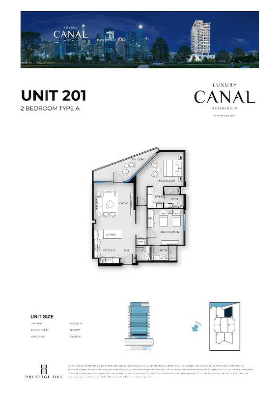 Unit Plan - Luxury Canal Residences