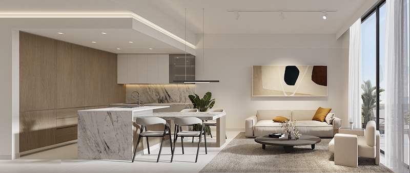 THE RESIDENCE - Kitchen and Living